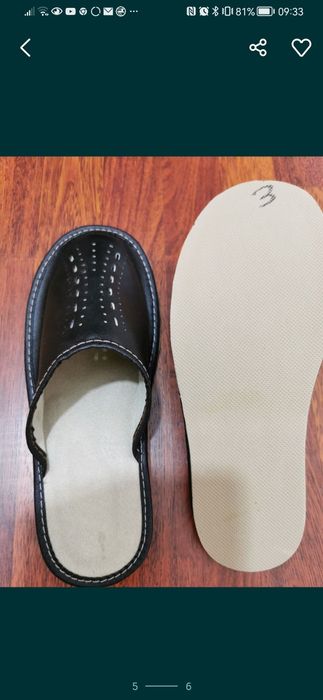 Pantofle Męskie Skórzane