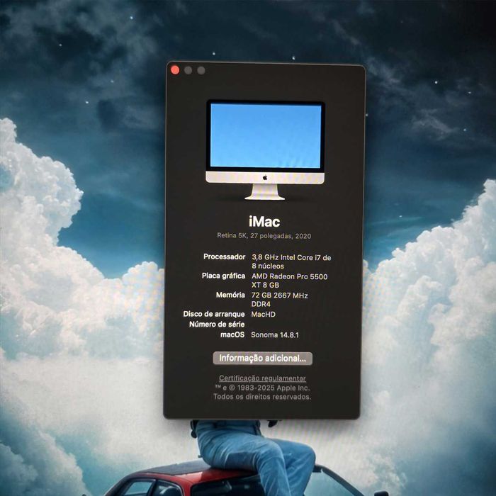 iMac 27" i7 2020 72Gb Memoria