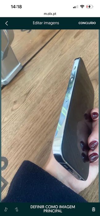 Telefone usado branco