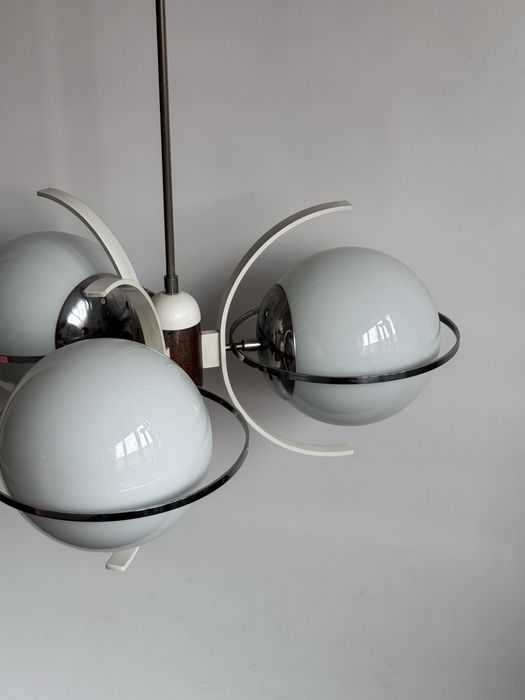 Włoska lampa wisząca Space Agechrom, lata 70te