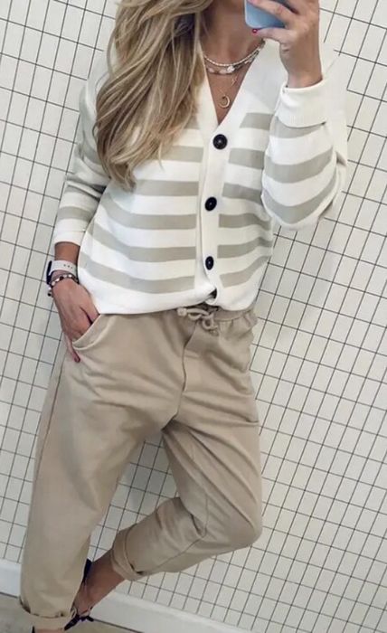 Sweter/ kardigan w paski SIMPLICITY