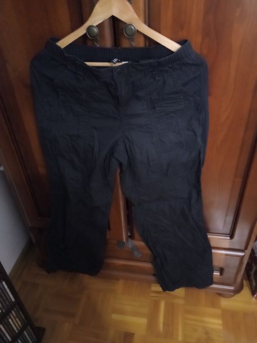 Czarne spodnie bojówki damskie r. 36