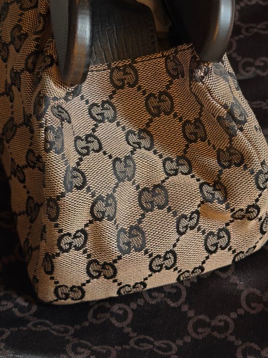 Сумка Gucci оригінал Monogram Canvas Wood Hande