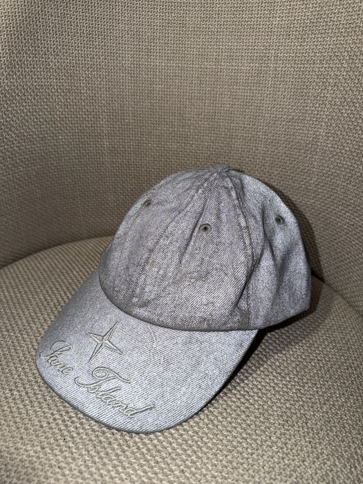NEW Stone Island Supreme Denim 6 Panel Reflective Cap Кепка стон