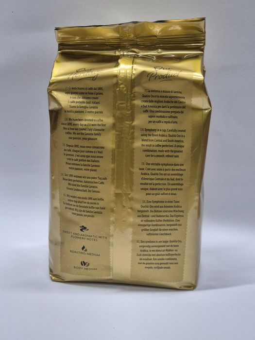 Oryginalna Lavazza qualita Oro 1 kg ziarnista bez polskich napisów