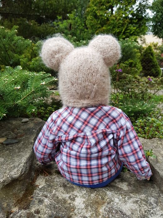 Czapka Beżowa Mysz 56/58 alpaka/merynos