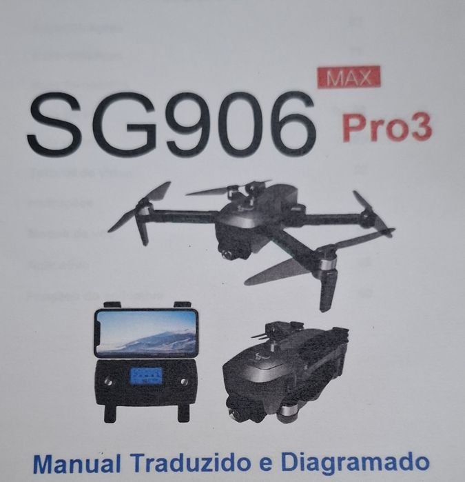 Drone SG906 PRO3 MAX Câmara 4 K Pouco USO instruções  EM Português