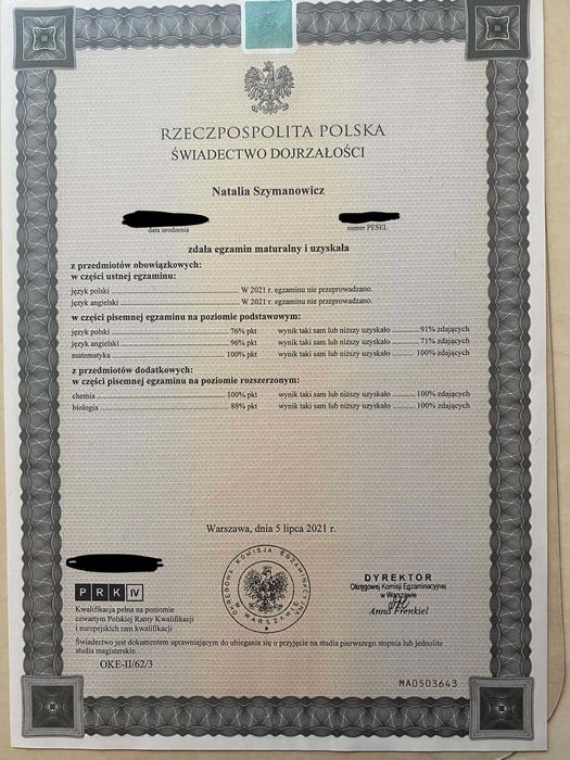 korepetycje z chemii (studentka medycyny)