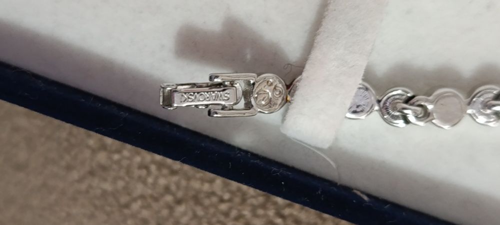 Классический серебряный теннисный браслет( 18,5)Swarovski