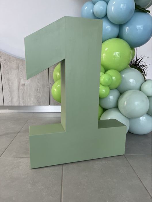 Número 1 em madeira