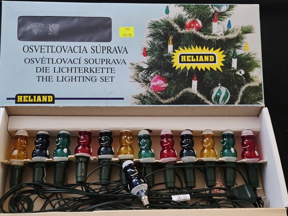 Lampki choinkowe Retro kształtki bałwanki światełka vintage 

światełk