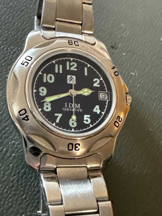 Zegarek męski szwajcarski na bransolecie IDM Geneve - 38mm