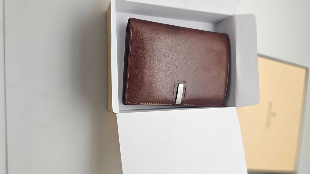 Funkcjonalny portfel solidny brązowa skóra  Vip Collection pudełko