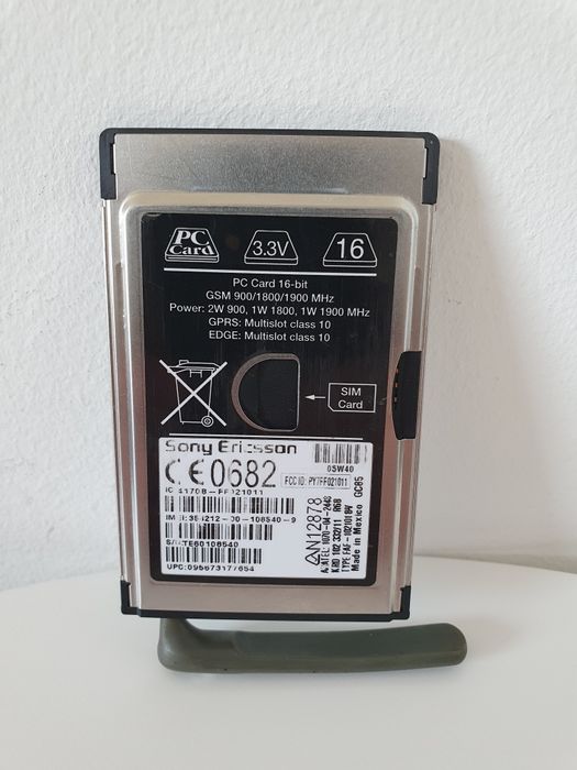 Modem Internetowy Sony Ericsson GC89, PCMCIA, EDGE PC Card Sosnowiec ...