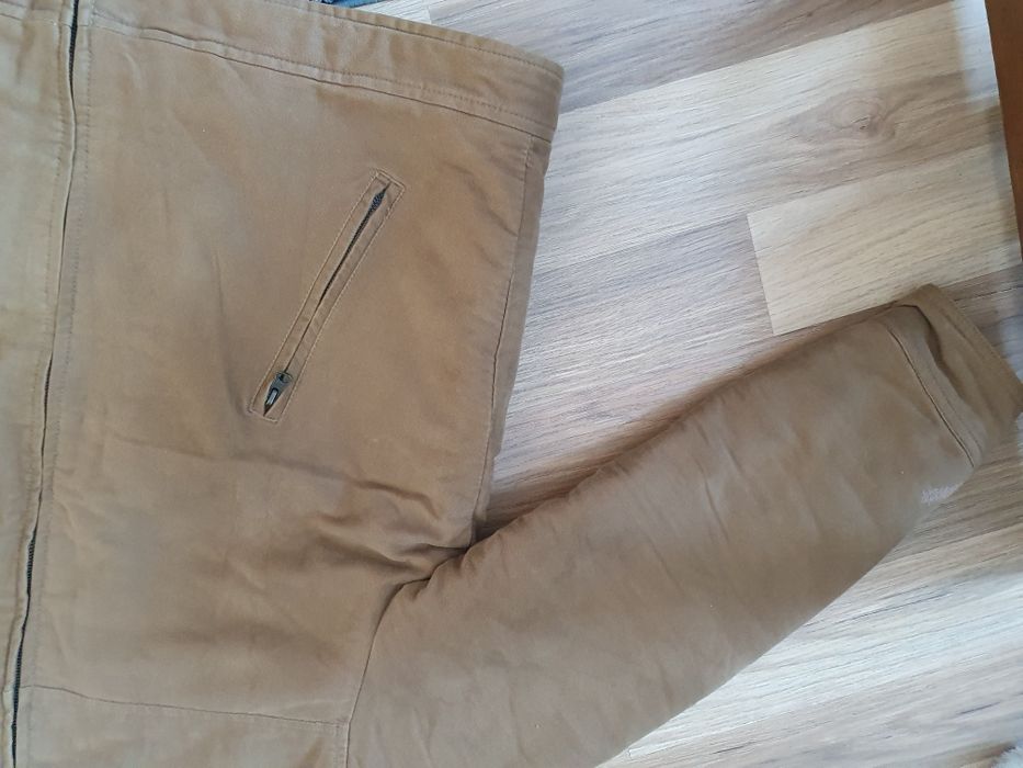 Kurtka zimowa zamszowa ciepła cedarwood L