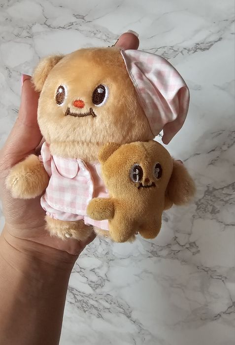 Uroczy brelok na klucze z misiem, kawaii, pluszak