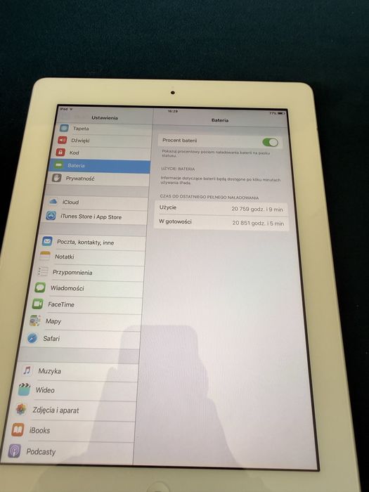 Apple ipad z ładowarką