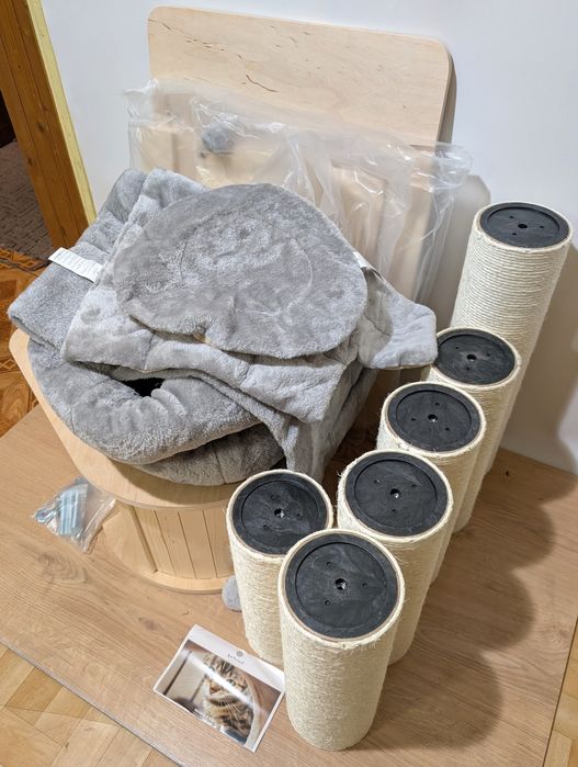 Natural Paradise Drapak Dla Kota Magnolia XL Plus Jasnoszary OGROMNY