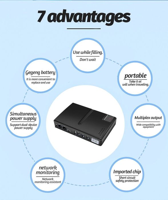 Источник бесперебойного питания AC220-265V 18W UPS DC1018L.