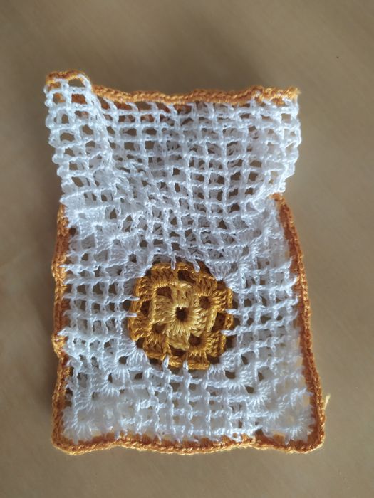 Bolsa crochet sabonete - várias cores