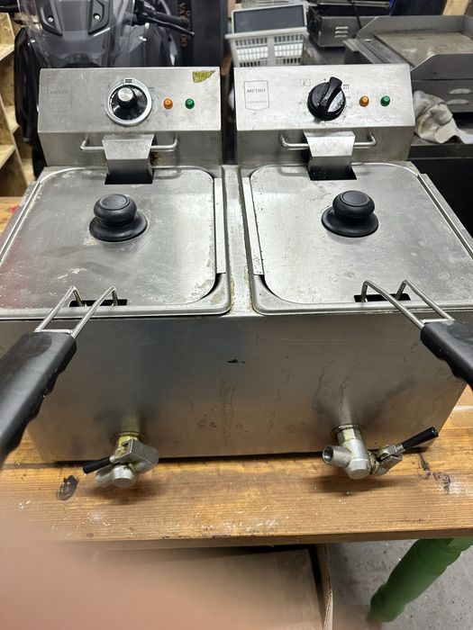 Fritadeira dupla com torneiras industrial para restauracao!
