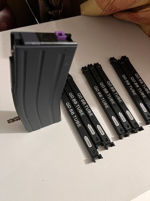 Carregador CGS/MWS airsoft com conector HPA e 9 tube-mags