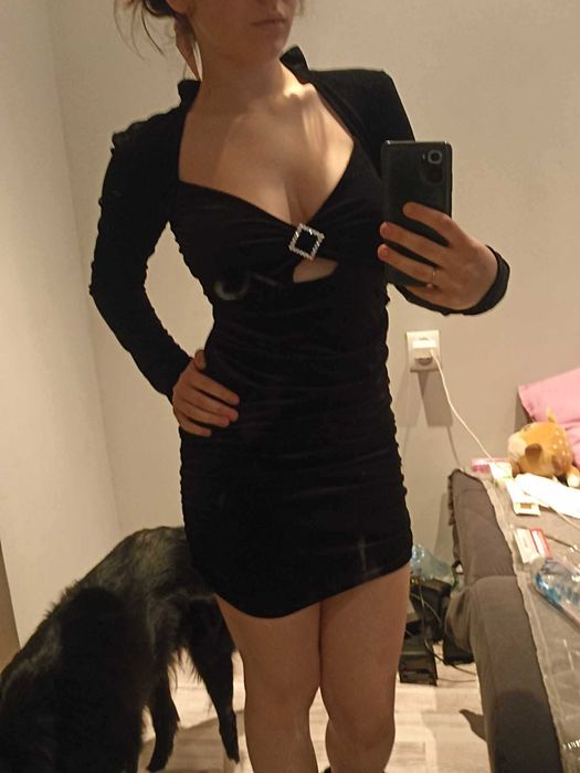 Elegancka Sukienka czarna S