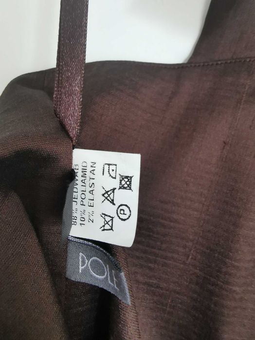 Odzieżowe Pole sukienka naturalny jedwab kor.42