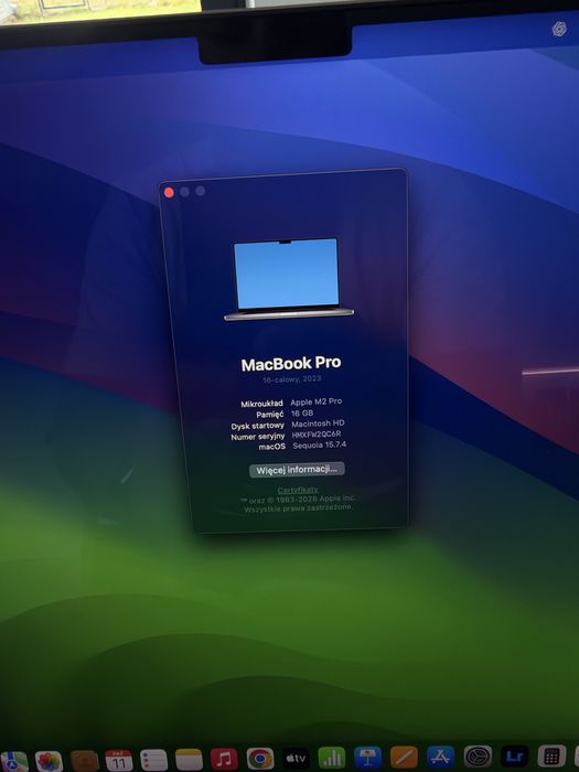 Macbook Pro 16 M2 Pro 1 TB Jak Nowy