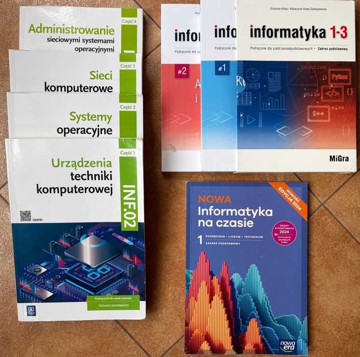 Sprzedam komplet podręczników (Liceum / Technikum -Informatyk)