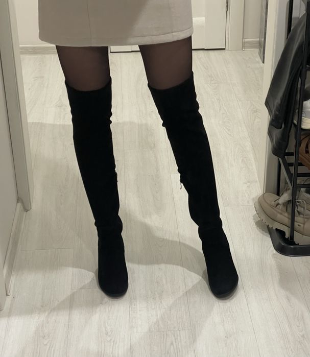 Ботфорти велюрові жіночі