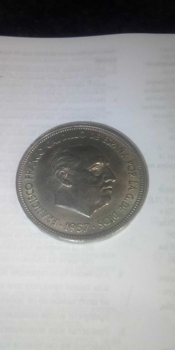 50 pesetas 1957 estrela 58