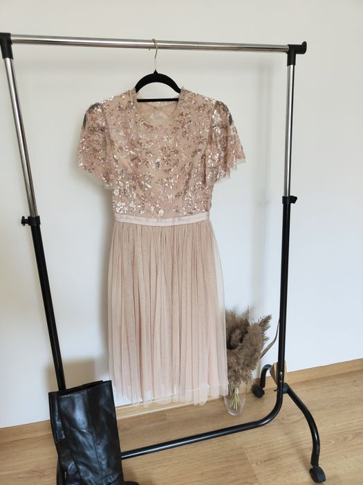 Sukienka balowa koktajlowa tiul cekiny Needle & Thread