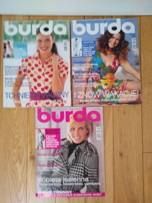 Niższa cena Burda 2004 rok z wykrojami