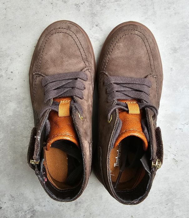 Timberland Groveton 27 chłopięce buty brązowe za kostkę trzewiki trape