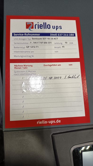 UPS magazyn energii Riello 10 kva