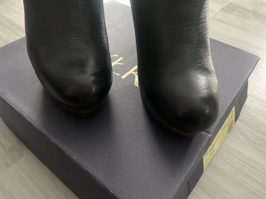 Botki kozaczki Ryłko 39 czarne skóra