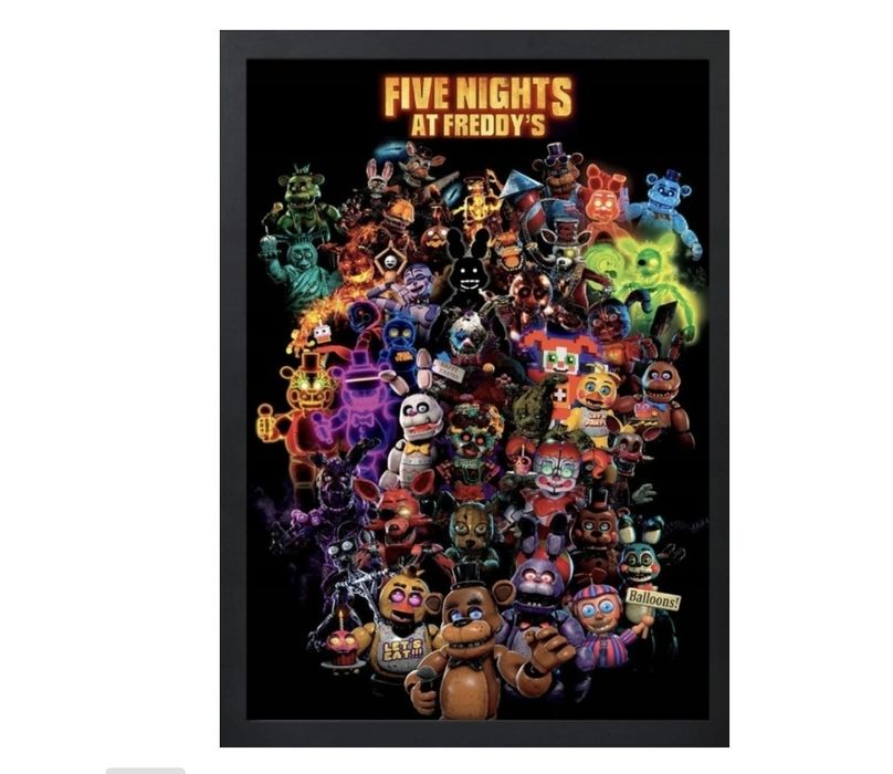Plakat five nights at Freddy's 70x50 horror pięć koszmarnych nocy