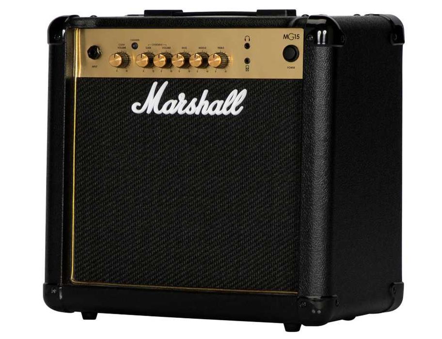 Marshall MG15G Amplificador, preto e dourado, padrão, 15 W