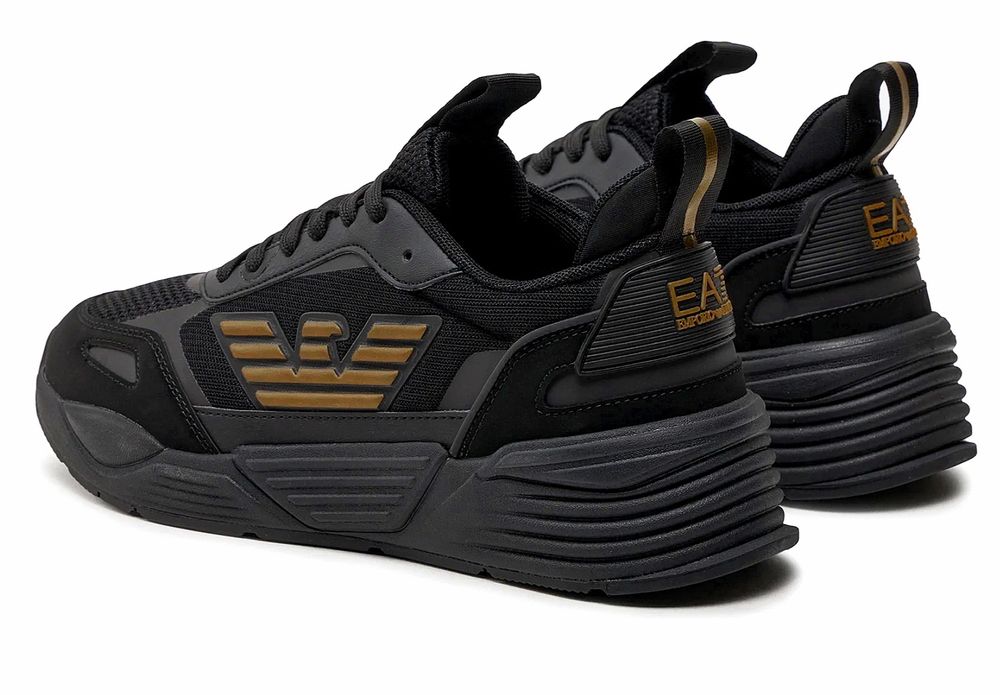 Buty sneakersy Emporio Armani Czarne triple Gold nowe 45 1/3 X8X070