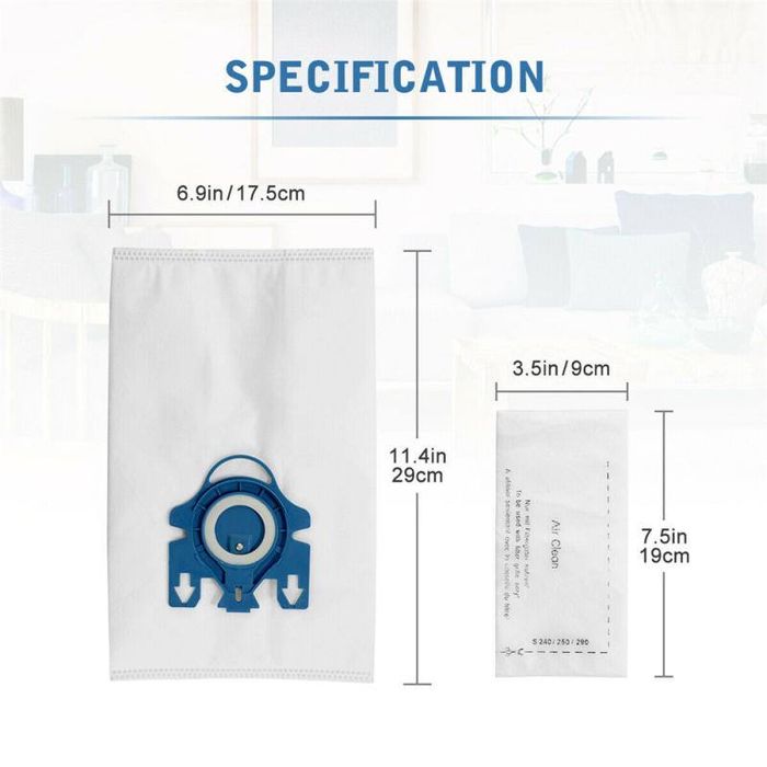Мішки-пилозбірники Miele HyClean 3D, AirClean 3D GN, 12шт