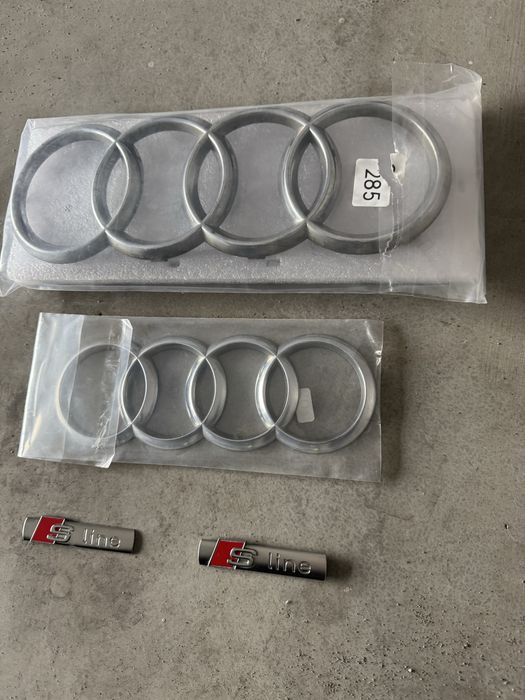 Zestaw Znaczek Emblematy AUDI A6 C7 oraz S Line