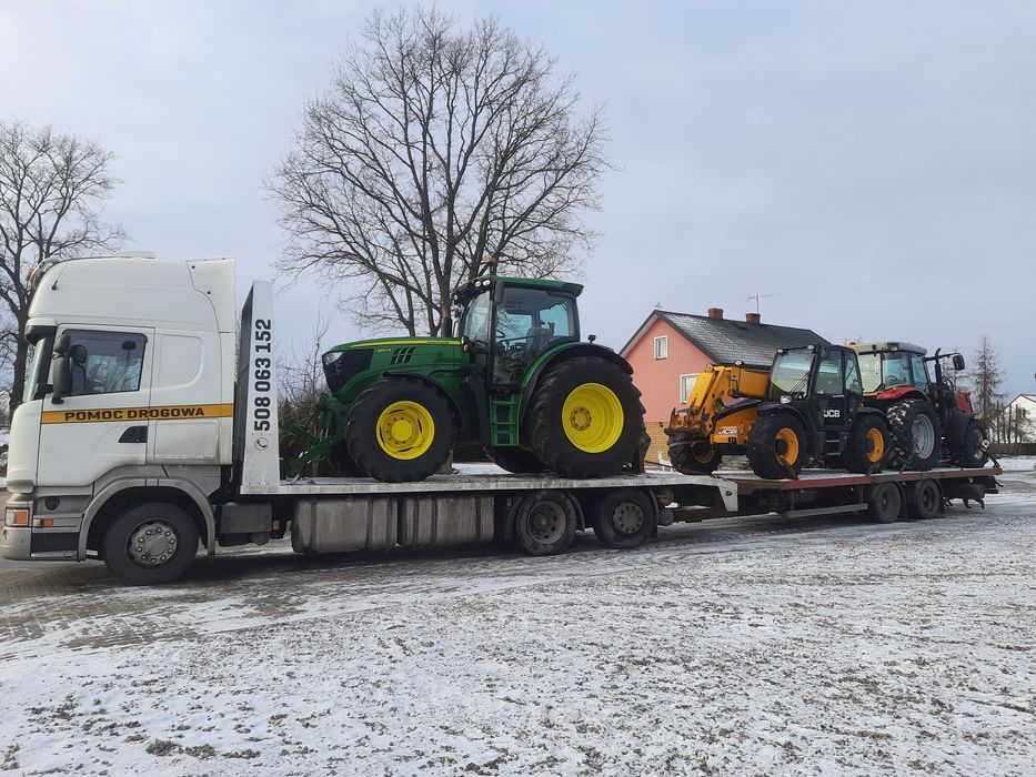 Usługi transportowe transport niskopodwoziowy maszyn roln, kombajnów