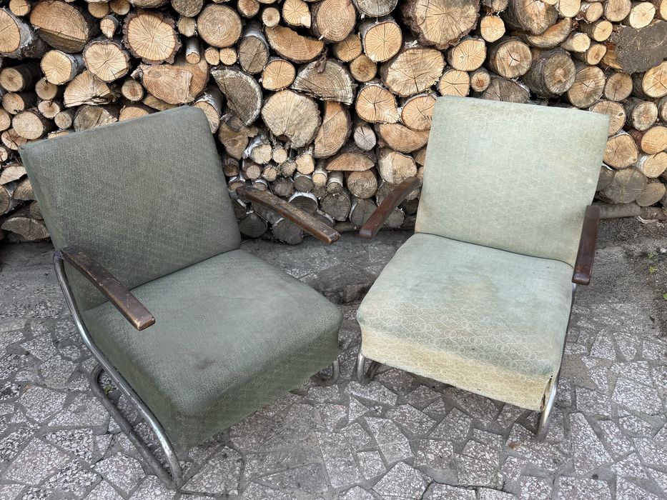 2 fotele bauhaus kultowy model s411 Gispen Mücke Melder