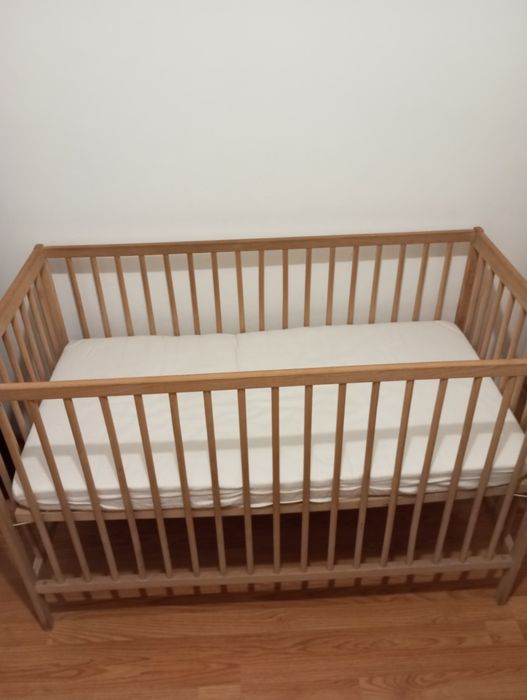 Cama Berço Madeira e Colchão