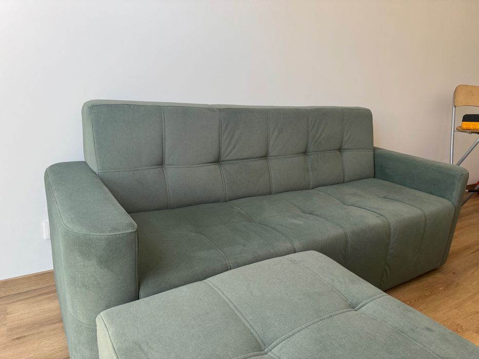 Sofá e puff chaise longue