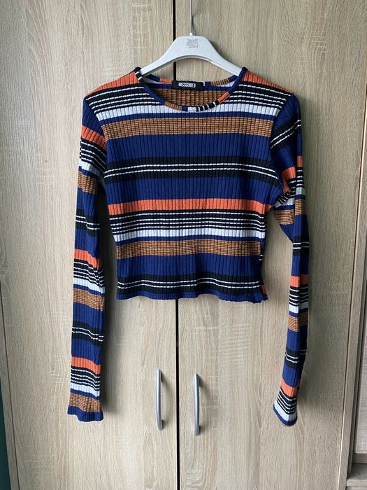 bluzka z długim rękawem w paski