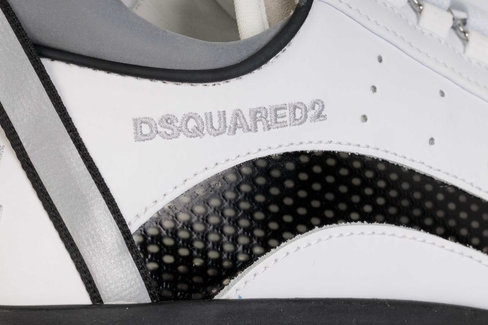 DSQUARED2 luksusowe włoskie sneakersy buty BIANCO