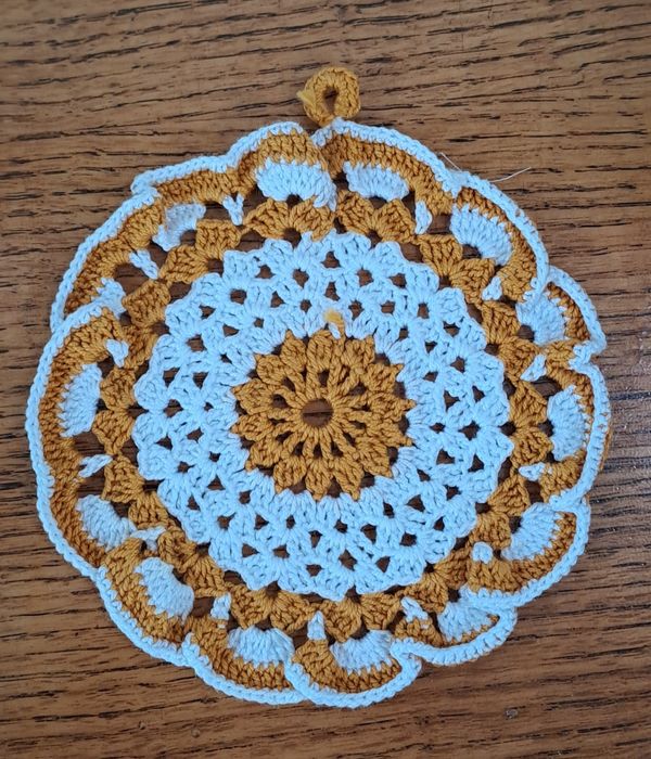 Pega em crochet nova com 15cm diametro