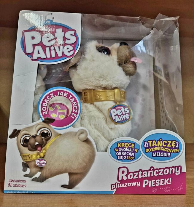 Roztańczony pluszak piesek Zuru Pets Alive maskotka tańczy i gra